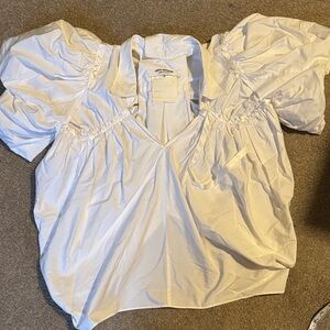 Junya Watanabe avangarde White Puff Sleeve Top